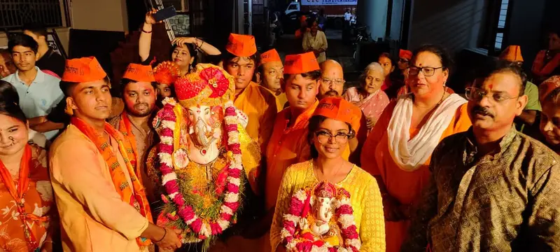 Community gathering at the Mandal